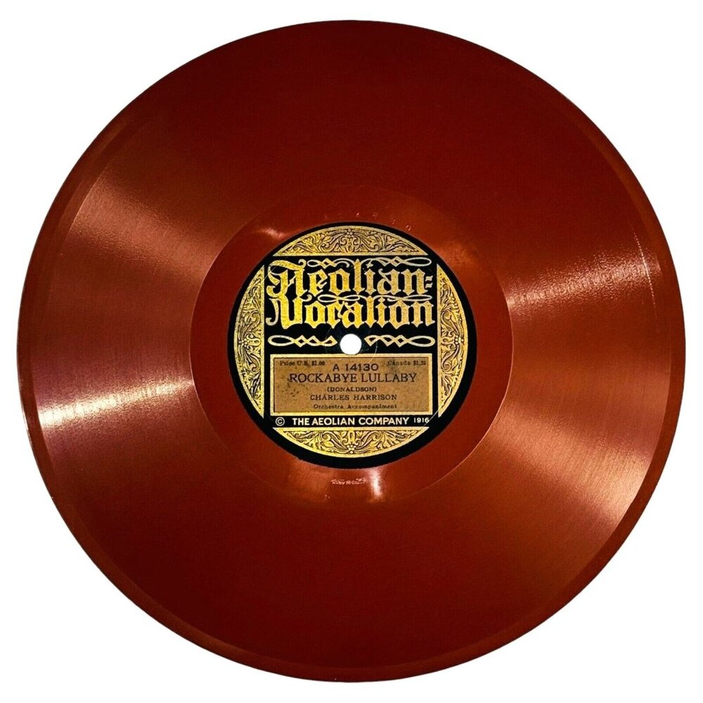 Charles Harrison Rockabye Lullaby 10in Shellac 78 RPM Aeolian Vocalion 14130
